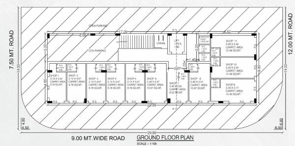  shree-amrut-hari-complex Shree Amrut Hari Complex Cluster Plan For Ground Floor