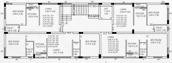  shree-amrut-hari-complex Shree Amrut Hari Complex Cluster Plan From 1st To 4th Floor