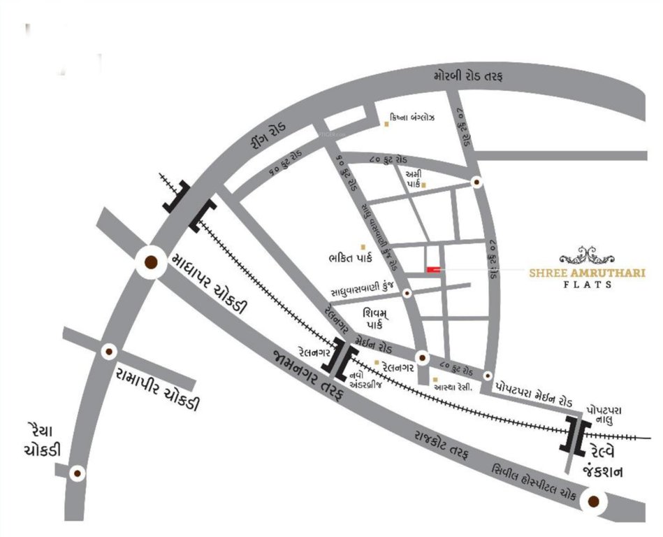 shree amrut hari complex Location Plan