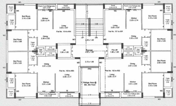  akshar-prime Wing A Cluster Plan From 1st to 9th Floor