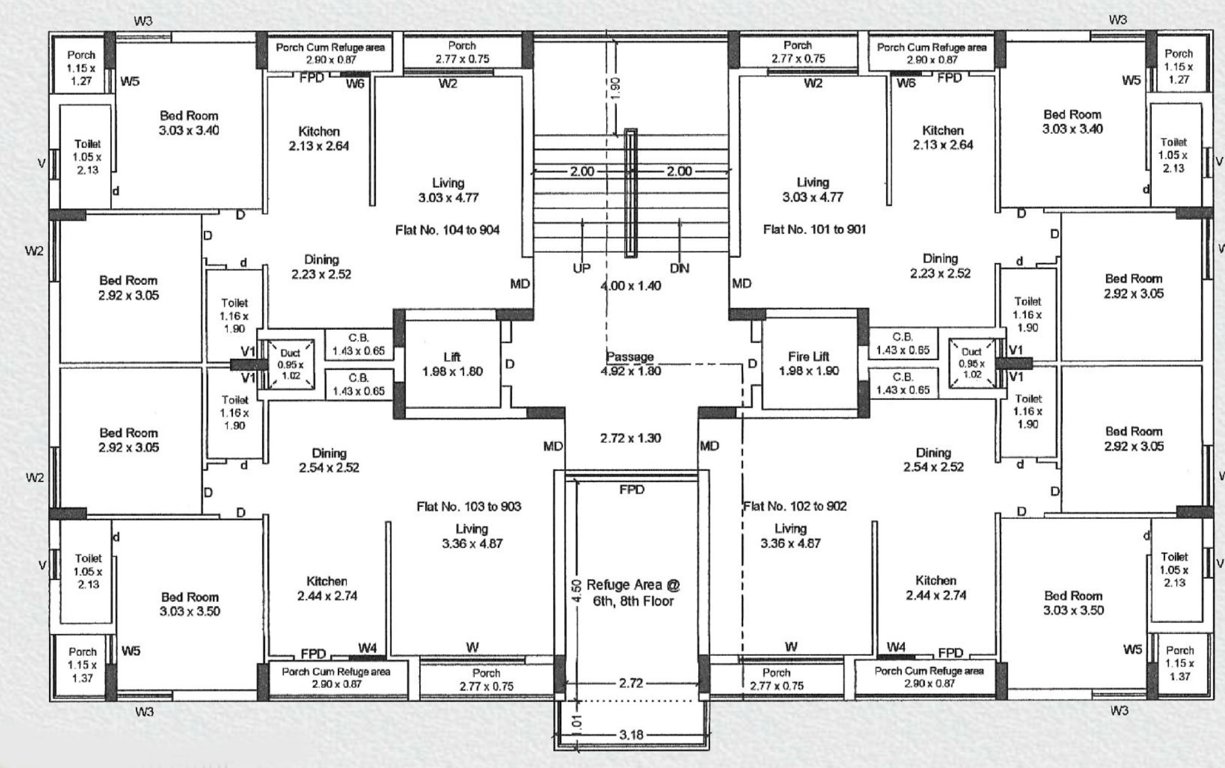  akshar prime Wing C Cluster Plan From 1st To 9th Floor