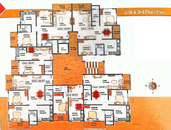  residency 4 Cluster Plan from 2nd to 3rd Floor