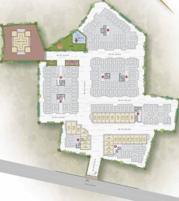A,B,C,D,E,F Building Cluster Plan For Ground Floor residency A,B,C,D,E,F Building Cluster Plan For Ground Floor