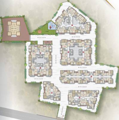 A,B,C,D,E,F Building Cluster Plan For Typical Floor residency A,B,C,D,E,F Building Cluster Plan For Typical Floor