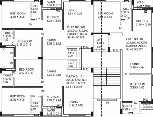 Vrajbhumi II Cluster Plan from 1st to 5th Floor vrajbhumi-ii Vrajbhumi II Cluster Plan from 1st to 5th Floor