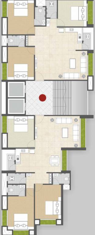  heights A Cluster Plan from 2nd to 14th Floor