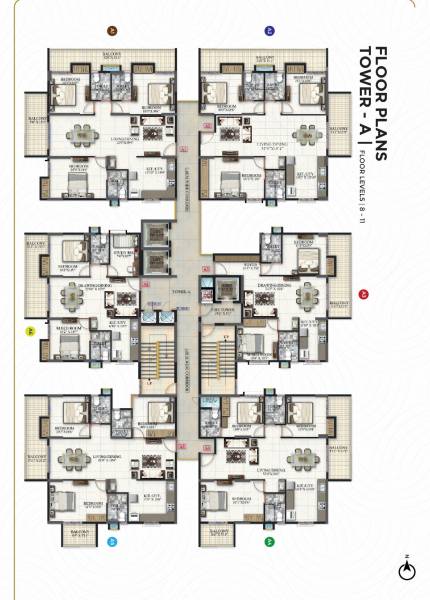  heritage-park Tower A Cluster Plan from 8th to 11th Floor