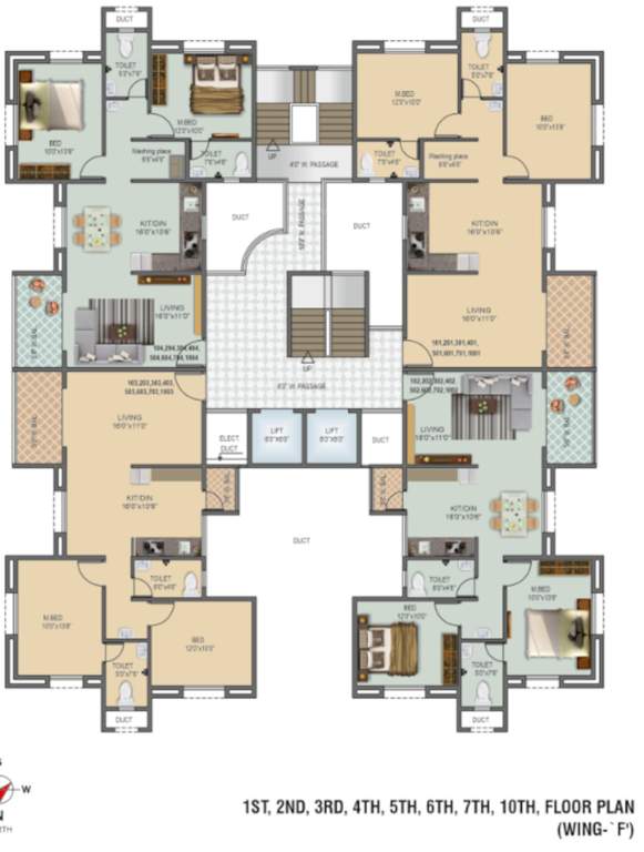  mount n glory plot a phase ii F Building Cluster Plan from 1st, 2nd, 3rd, 4rth, 5th, 6th, 7th And 10th Floor