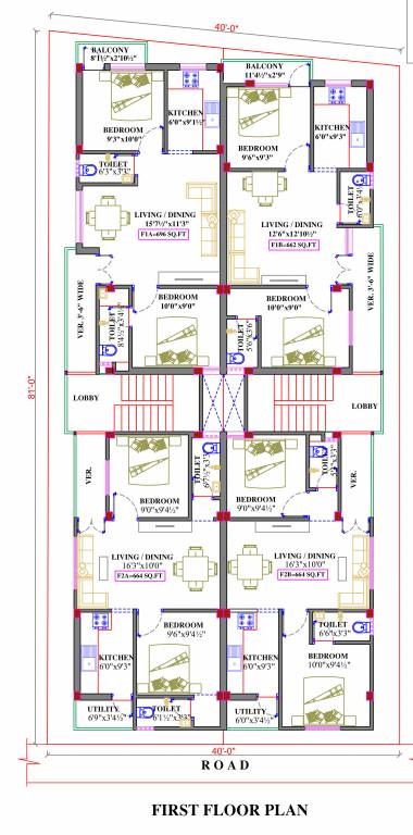  star win flats Block A And B Cluster Plan For 1st Floor