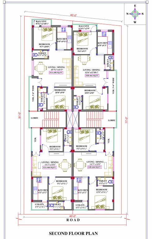  star win flats Block A And B Cluster Plan For 2nd Floor