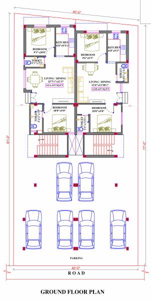  star-win-flats Block A And B Cluster Plan For Ground Floor