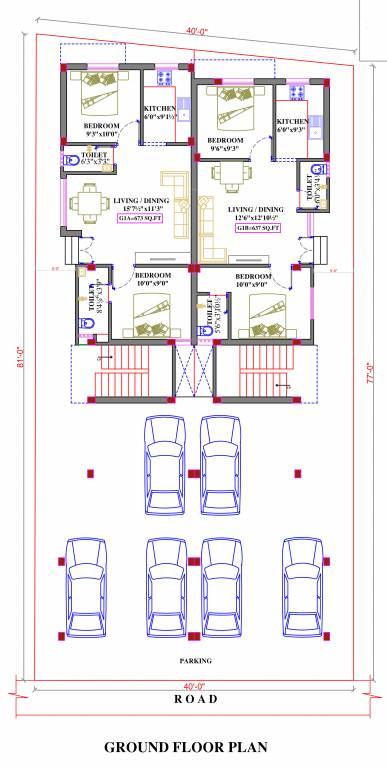 star win flats Block A And B Cluster Plan For Ground Floor
