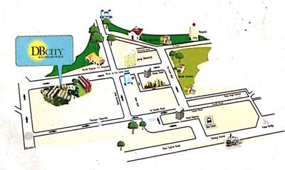 Location Plan db-city-3bhk-f-block-luxury-tower Location Plan