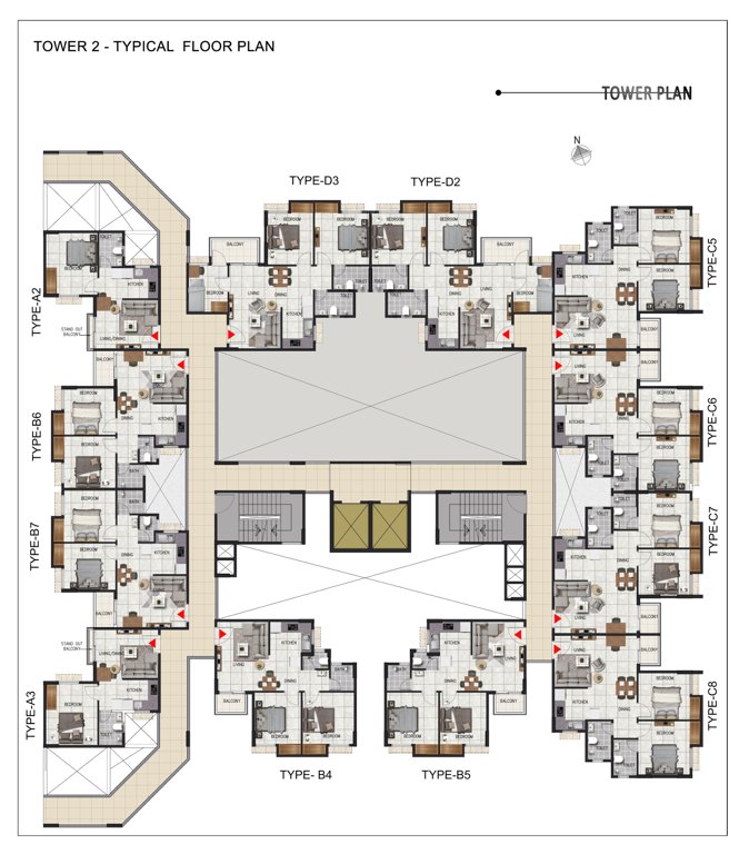  sattva ashraya Cluster Plan