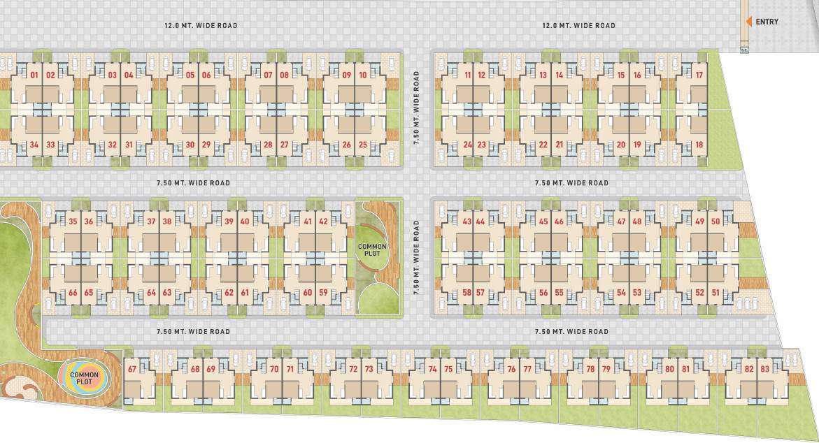 sahjanand villa Layout Plan