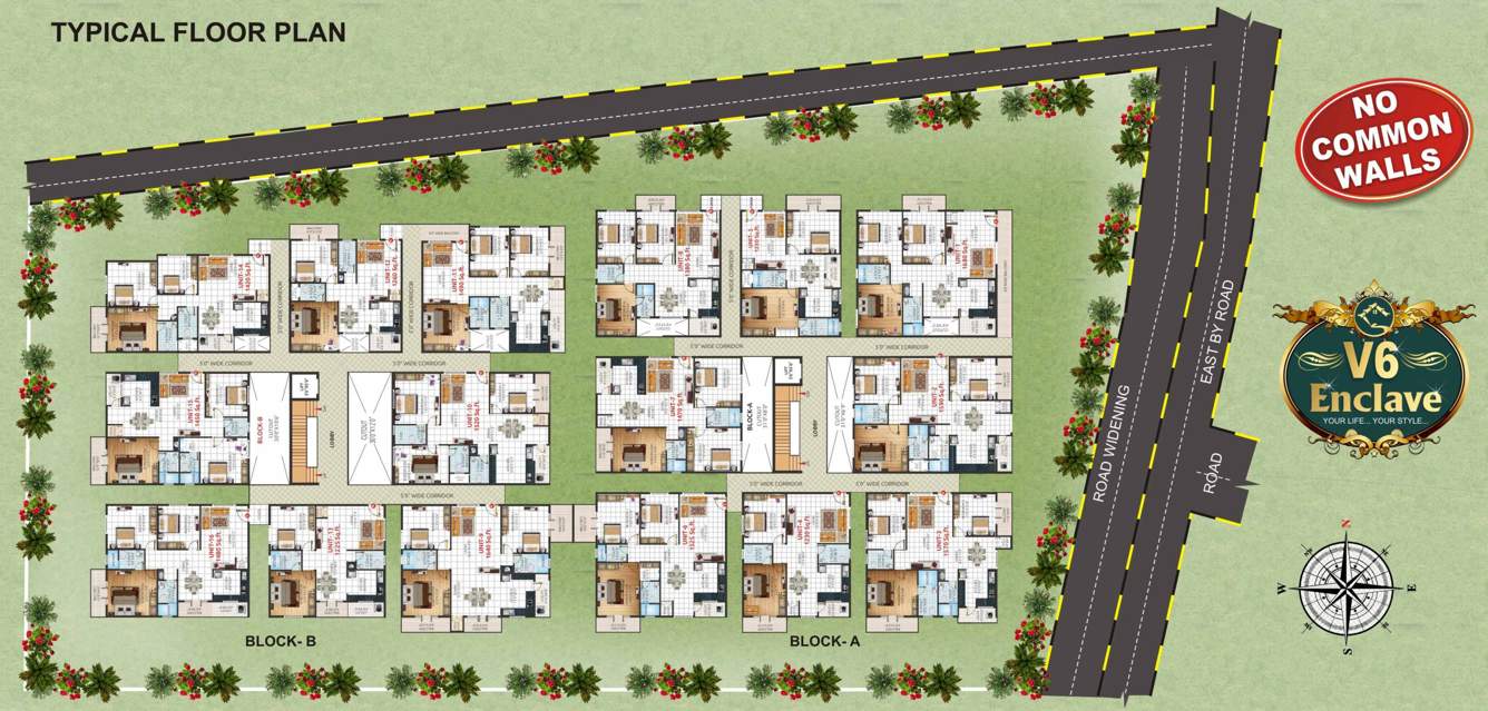  enclave Block A And B Cluster Plan For Typical Floor