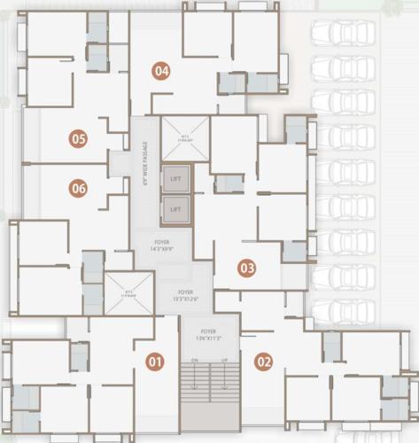  tatsatlife Unit - 01 Cluster Plan From 1st To 8th Floor