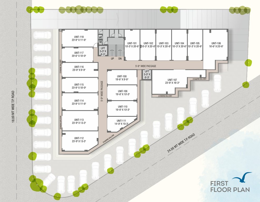  aaryaa heights Aaryaa Heights Cluster Plan for 1st Floor