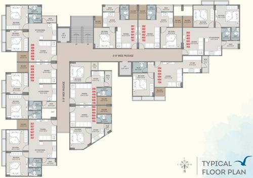 Aaryaa Heights Cluster Plan from 2nd to 7th Floor aaryaa-heights Aaryaa Heights Cluster Plan from 2nd to 7th Floor