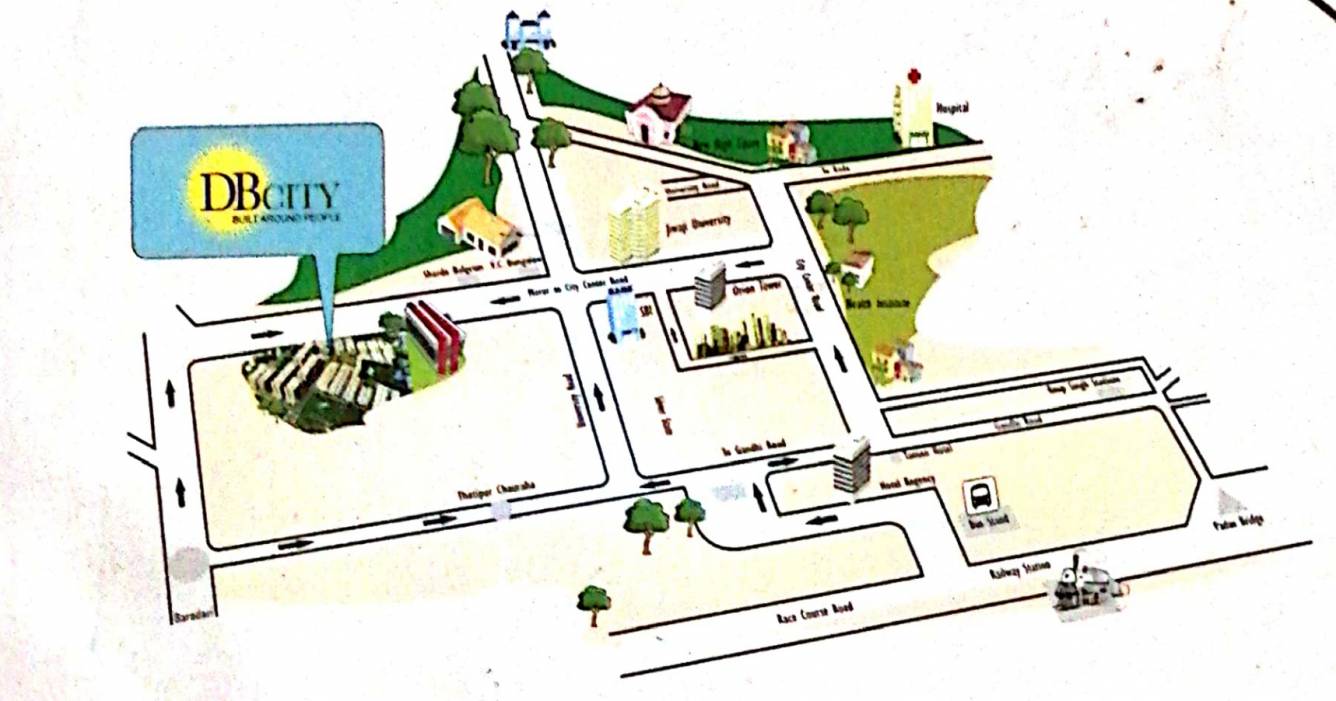  db city mix d tower Location Plan