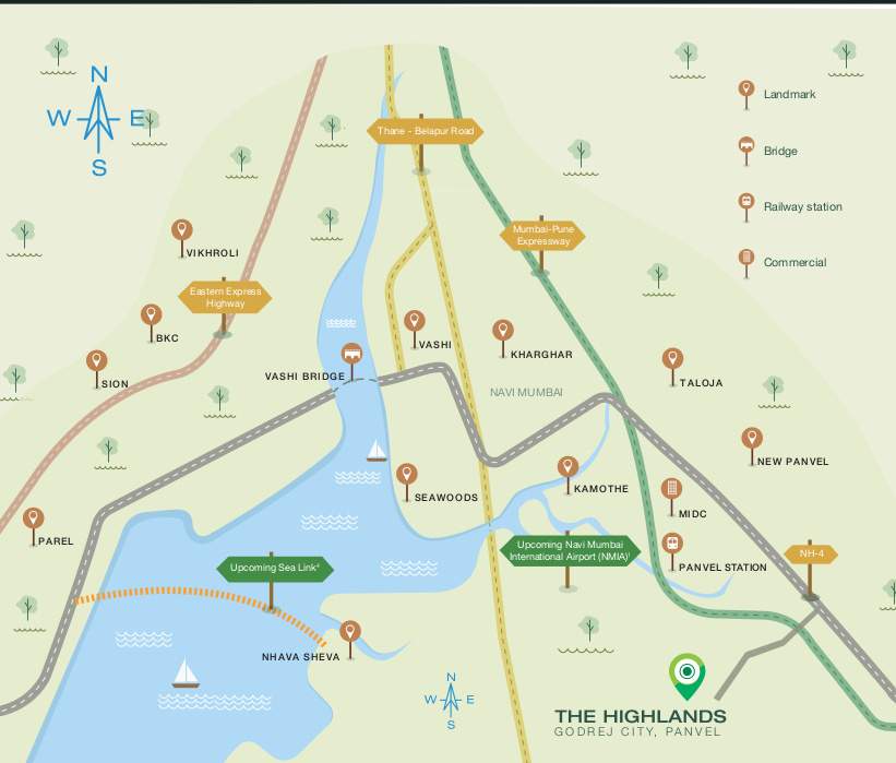 tower 4 the highlands godrej city Location Plan
