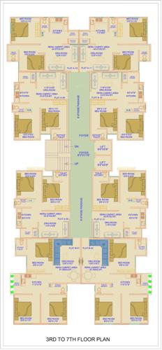  jai-kalindi-apartment Jai Kalindi Apartment Cluster Plan from 3rd to 7th Floor