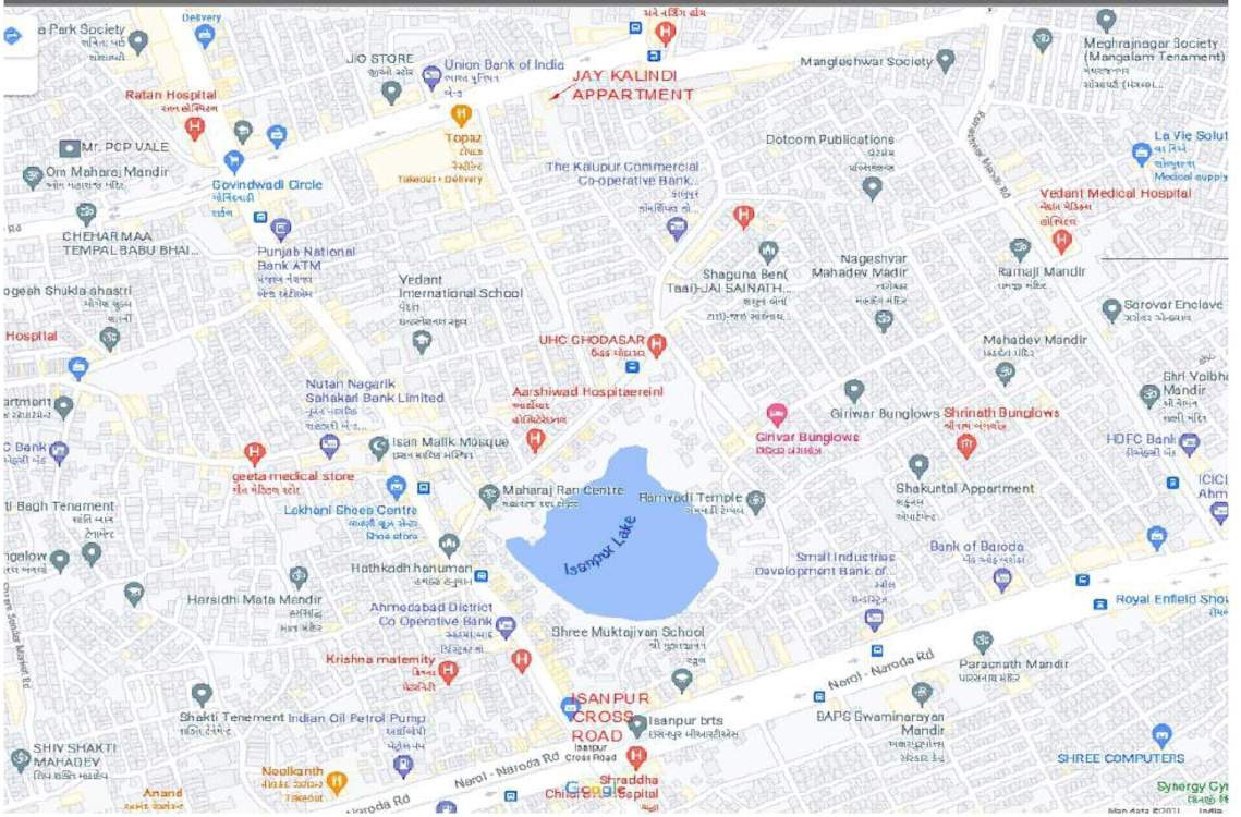  jai kalindi apartment Location Plan