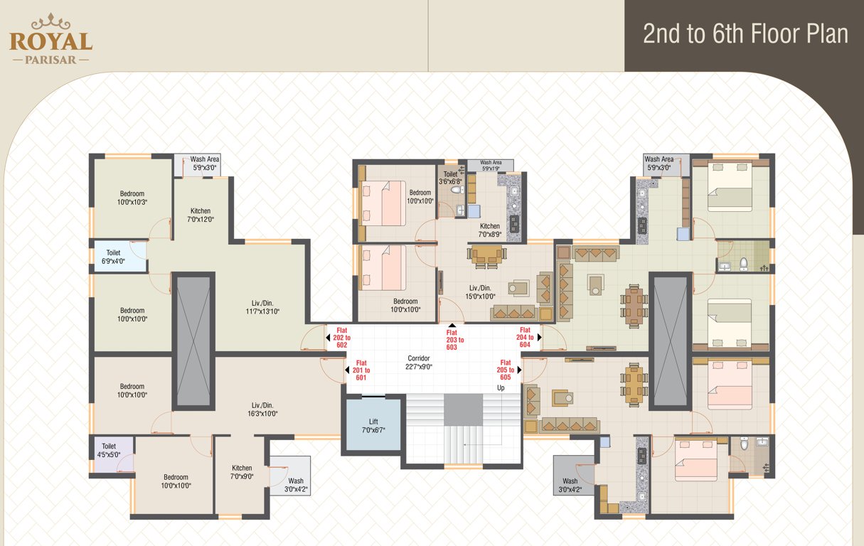 parisar Parisar Cluster Plan From 2nd To 6th Floor