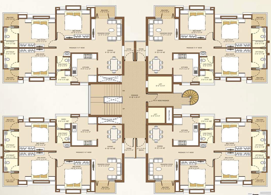  al foulek D Cluster Plan from 1st to 9th Floor