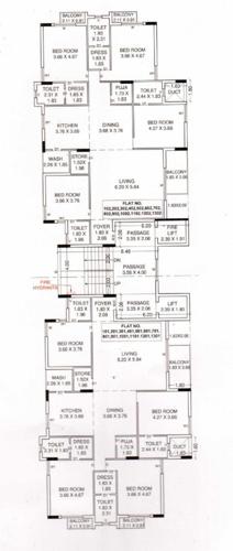  unique-heights Unique Heights Cluster Plan from 1st to 13th Floor