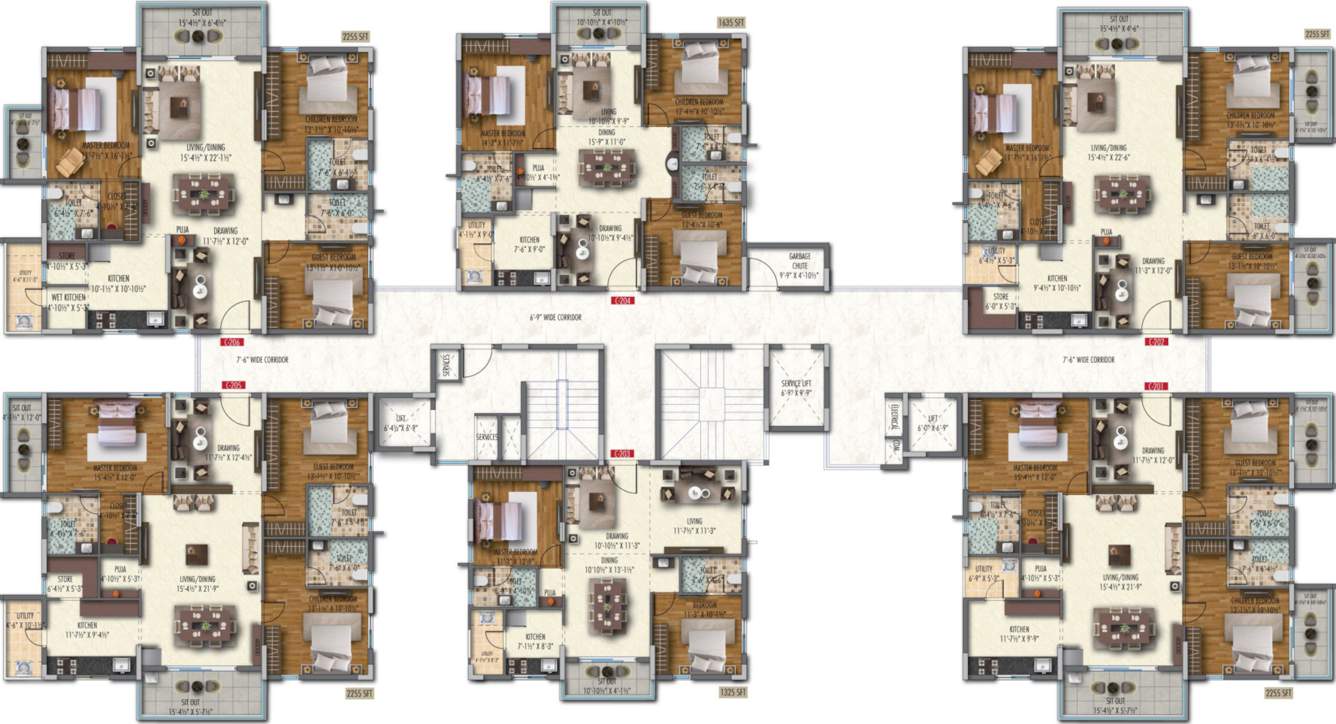  skyrena Block A,C Cluster Plan