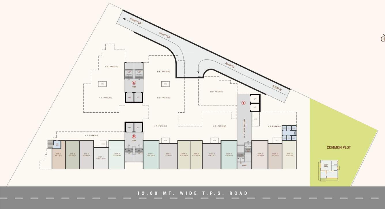  enclave Block A,B,C Cluster Plan For Ground Floor