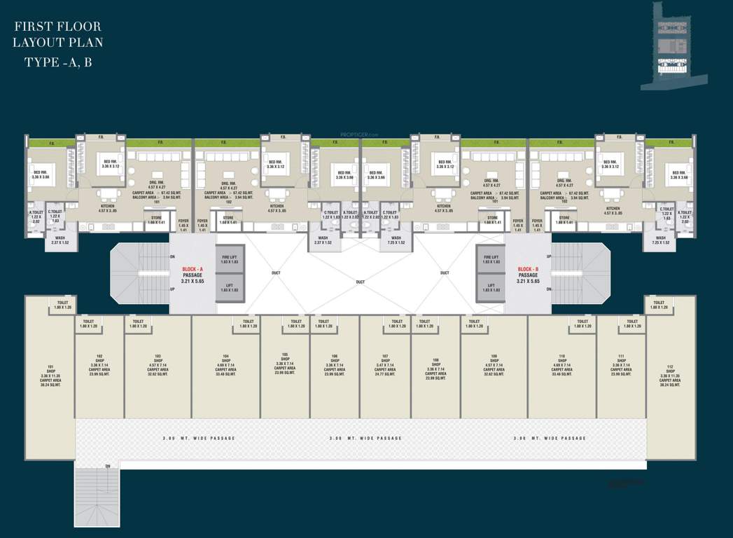  venezia skyz Block A And B Cluster Plan for 1st Floor