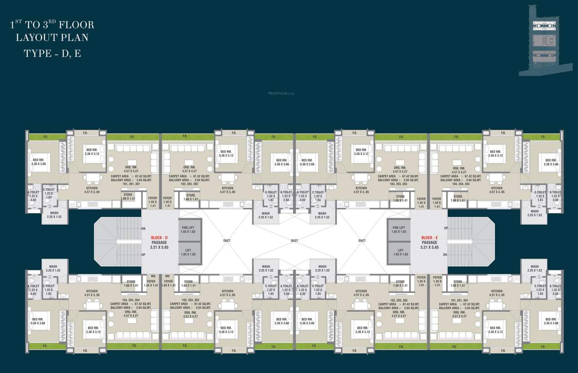  venezia skyz Block D And E Cluster Plan From 1st to 3rd Floor