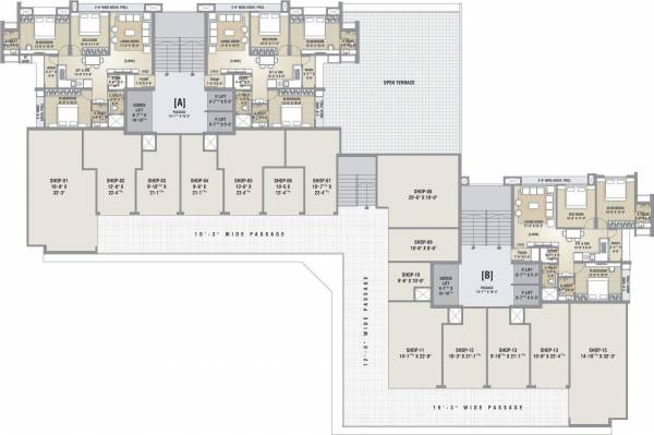 A,B Cluster Plan For 1st Floor heights A,B Cluster Plan For 1st Floor