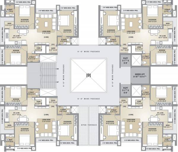 D Cluster Plan From 1st To 14th Floor heights D Cluster Plan From 1st To 14th Floor