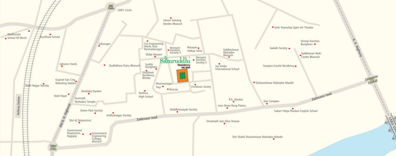 samruddhi residency Location Plan