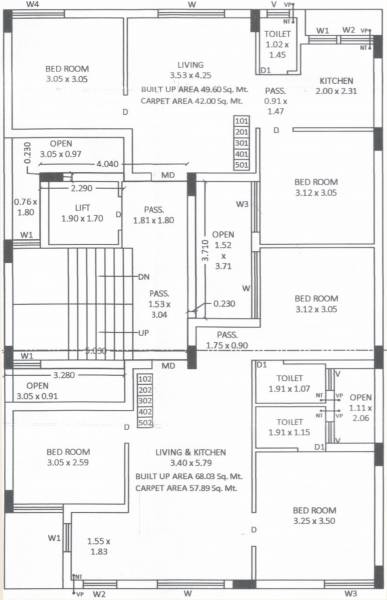  dev-palace Dev Palace Cluster Plan from 1st to 5th Floor
