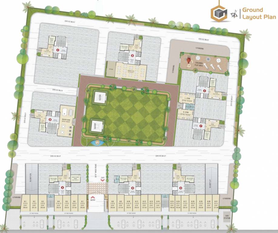 residency A Cluster Plan for ground Floor