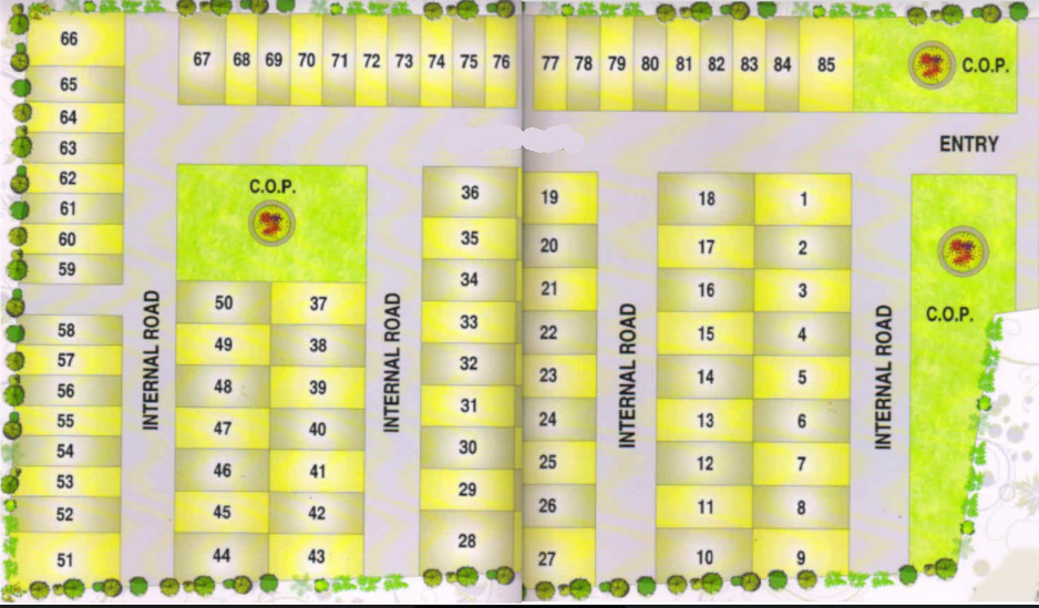  row house Layout Plan