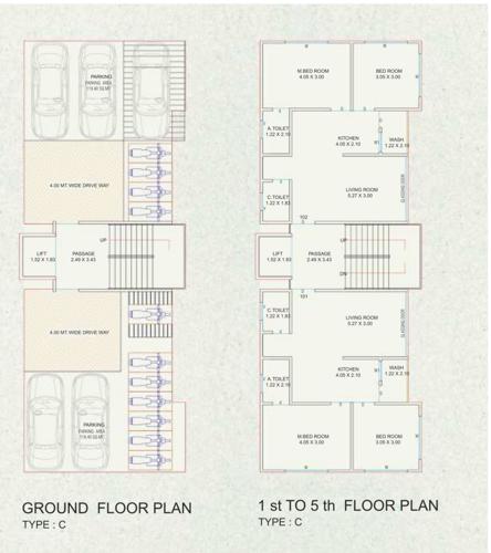  vivanta-the-grandeur C Cluster Plan from 1st to 5th Floor