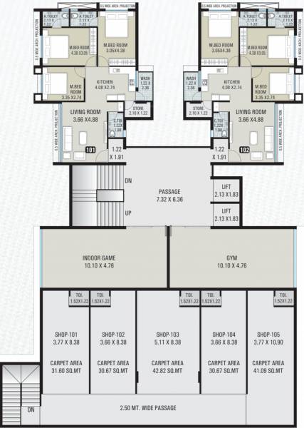  heights Heights Cluster Plan For 1st Floor