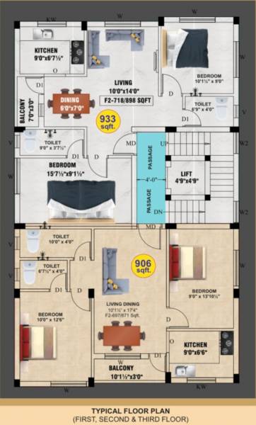  titanium-i Titanium I Cluster Plan from 1st to 3rd Floor