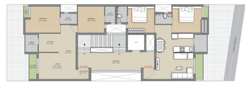  vyanktesh-pride-a Vyanktesh Pride A Cluster Plan from 1st to 5th Floor