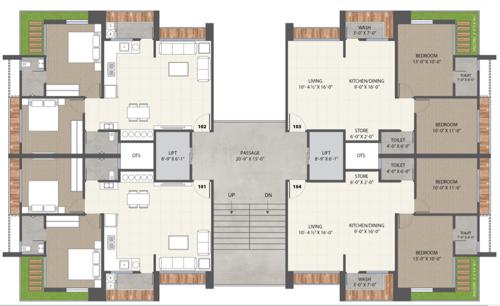  santvan-newon Building A Cluster Plan from 1st to 14th Floor
