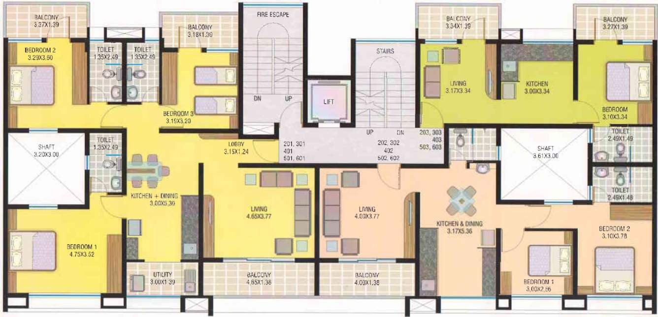  residency Sunnybay Residency Cluster Plan from 2nd to 6th Floor