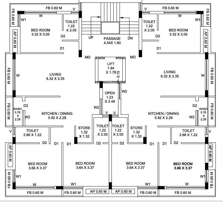  avsar palace 4 1 Cluster Plan from 1st to 5th Floor