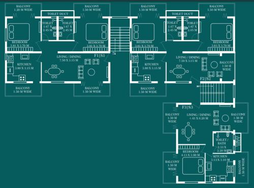  rego-s-heritage Block A Cluster Plan from 1st to 2nd Floor