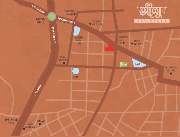  shreeji-residency Location Plan