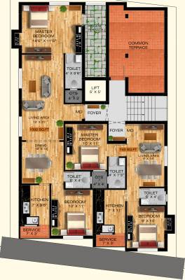  madhav Madhav Cluster Plan For 2nd Floor